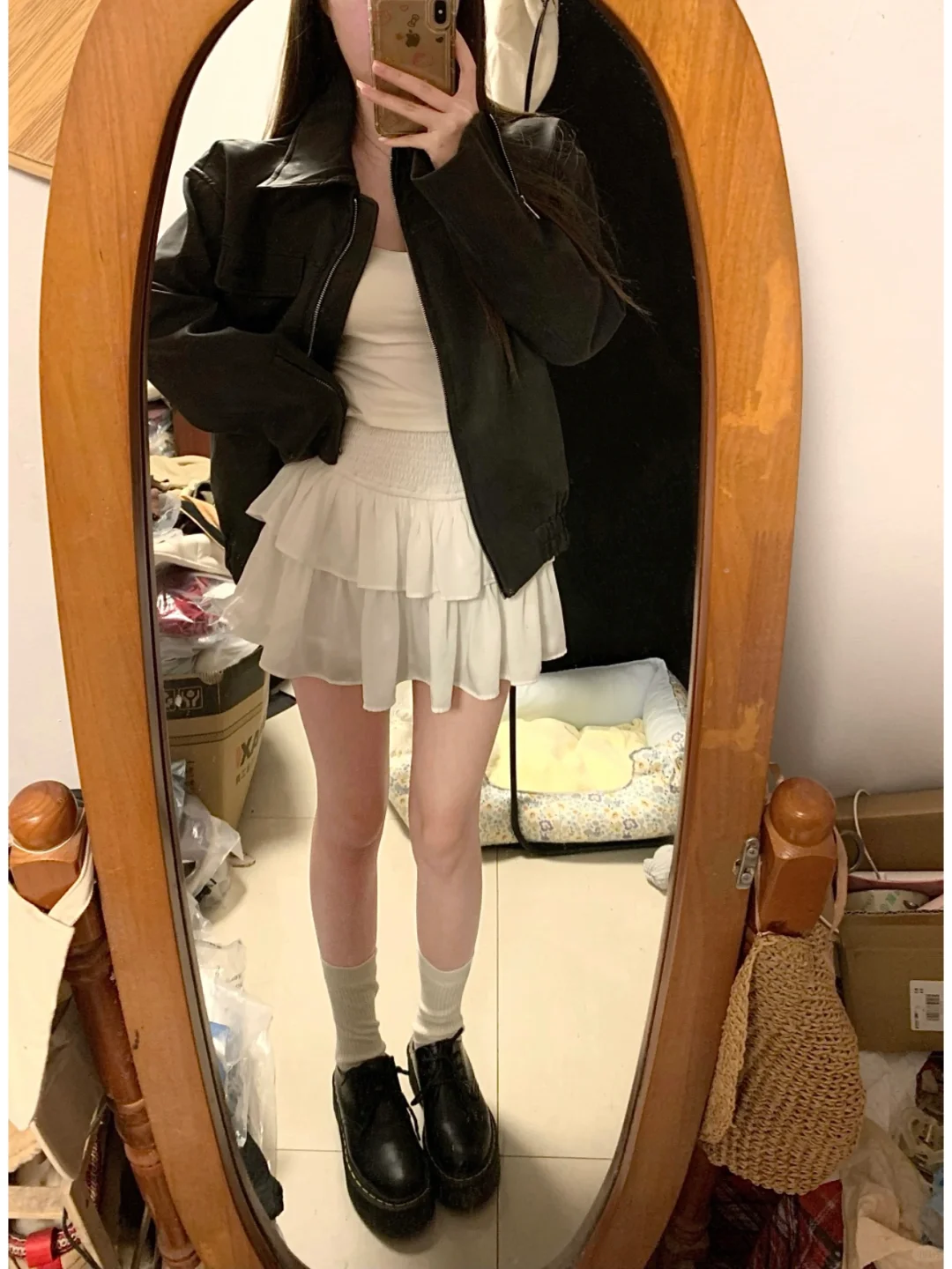 入秋的第一件皮衣～🍂