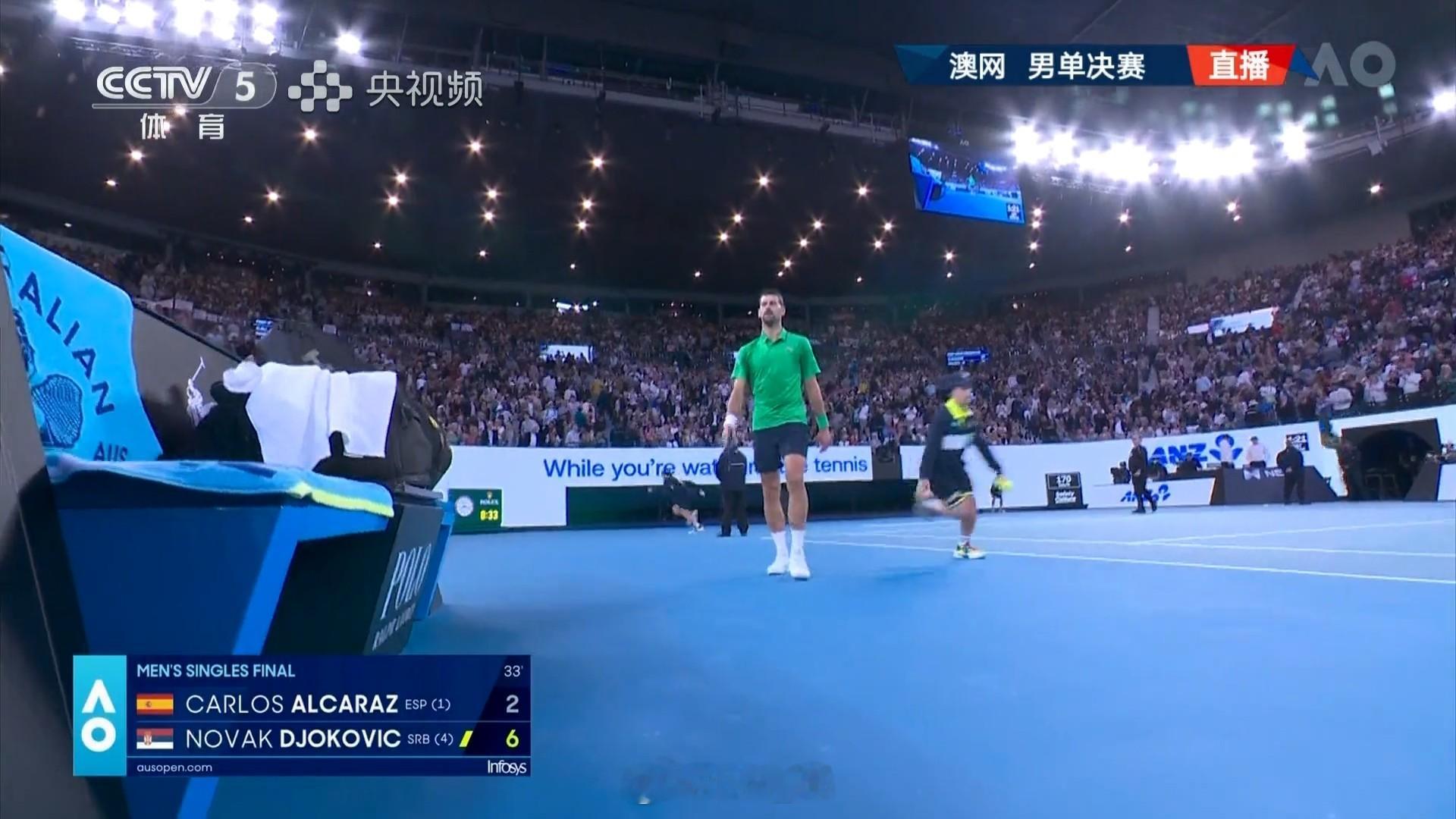 🐔6-2拿下第一盘 德约科维奇vs阿尔卡拉斯