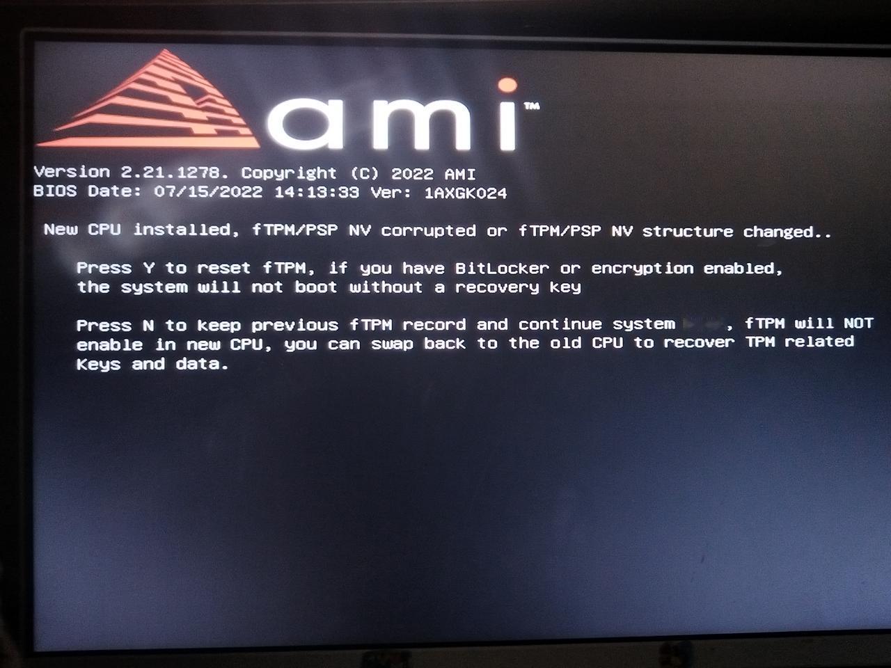 联想台式一体机开机出现这种画面后就处于静止状态，不知咋办了，有明白的老师告知一下