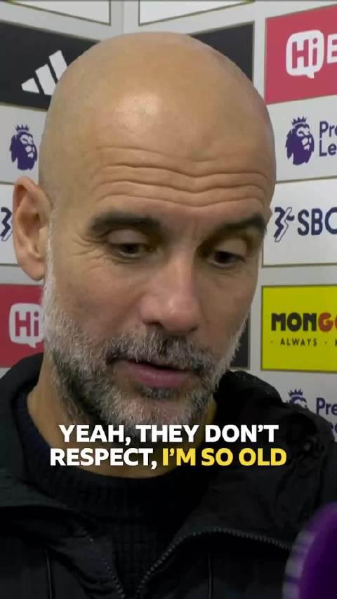 不尊重老人
【不尊重老人😭】富勒姆4比5曼城 的比赛，蓝月第54分钟5-1领先