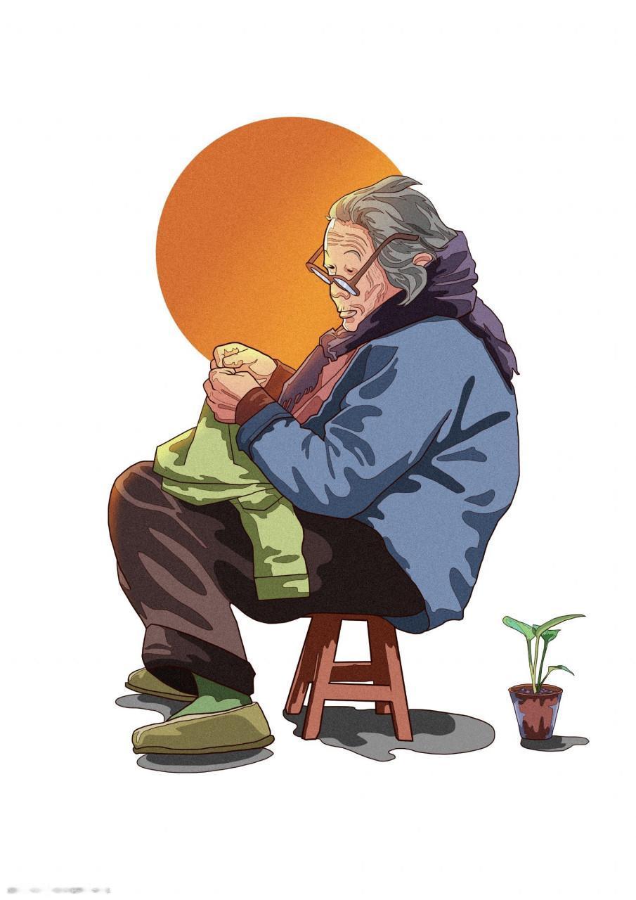 今天，在车上看见一个小女孩，依偎在母亲的怀抱中，用那稚嫩的小手，抚摸着母亲的脸颊