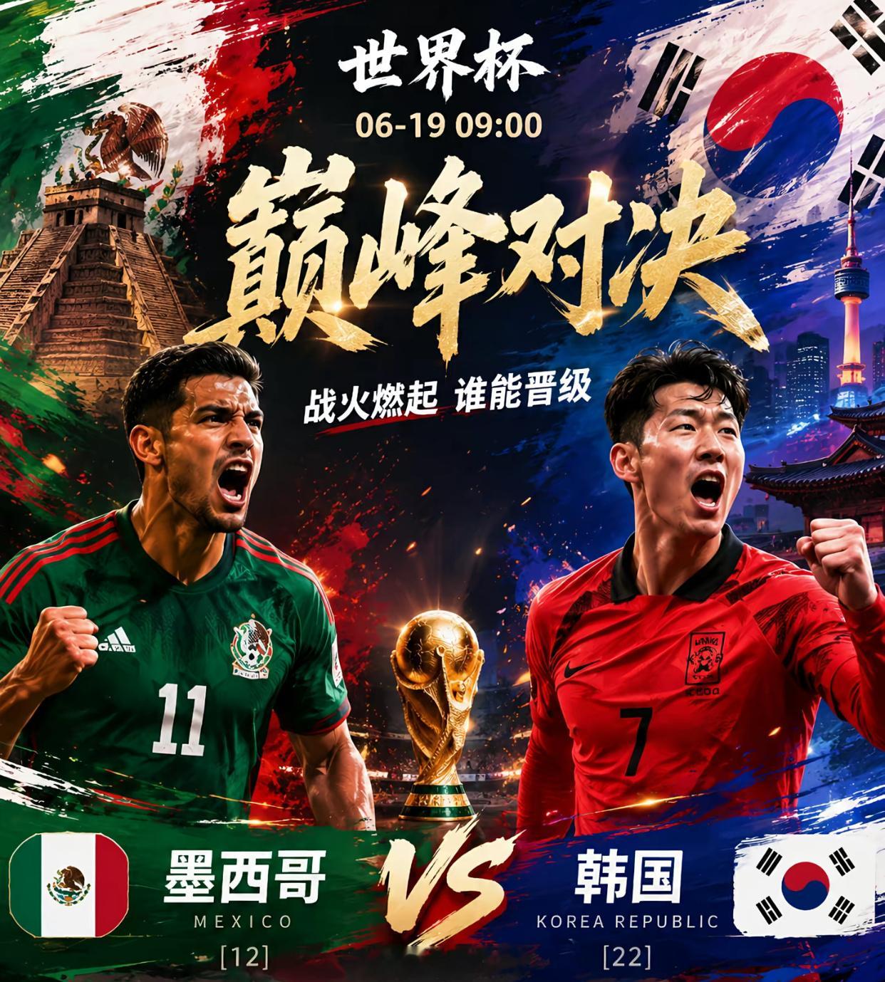 2026年美加墨世界杯A组 墨西哥vs韩国风向：美加墨绿茵场战术前瞻3群年龄：发