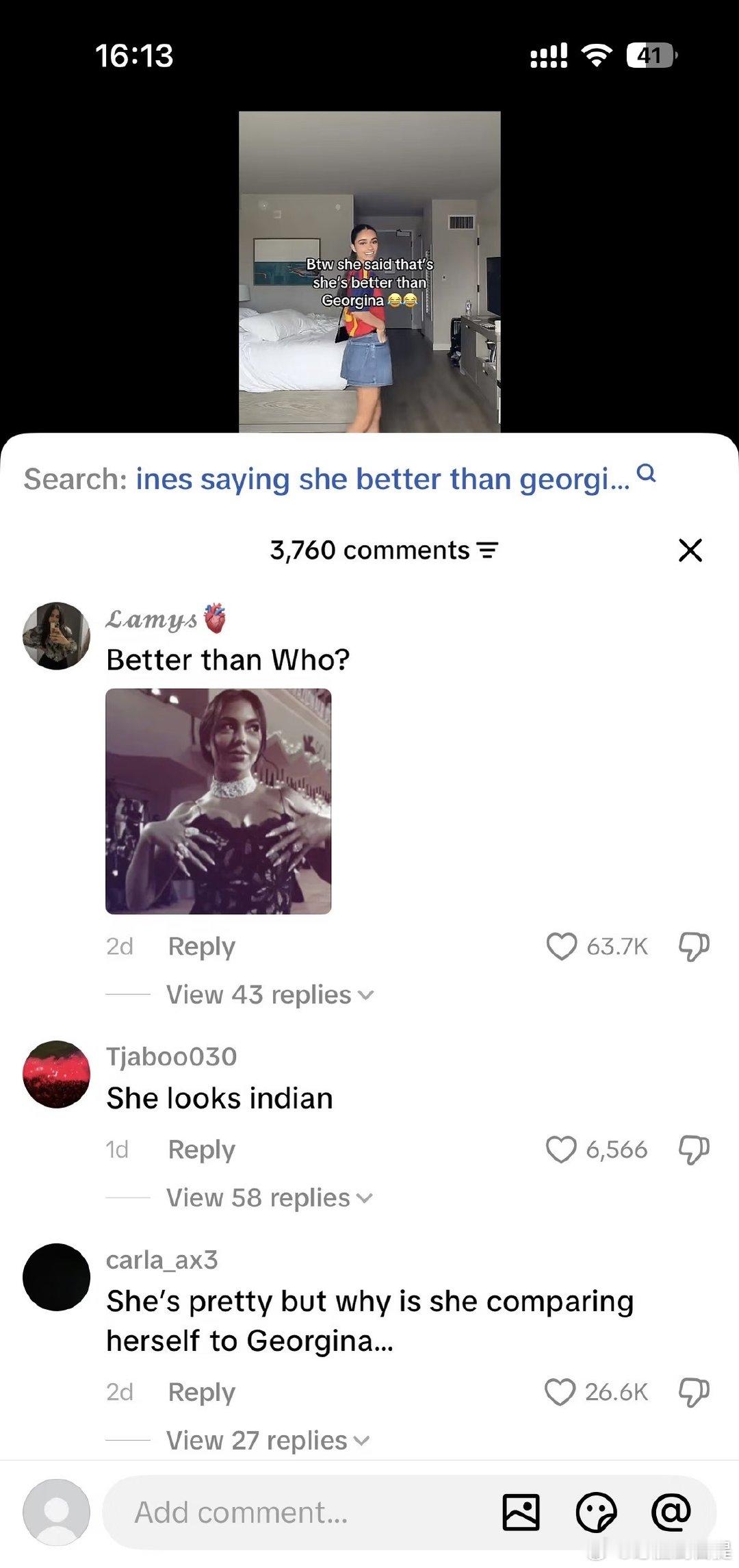 亚马尔女友转发自己better than georgina，被群嘲了，这黑流量也