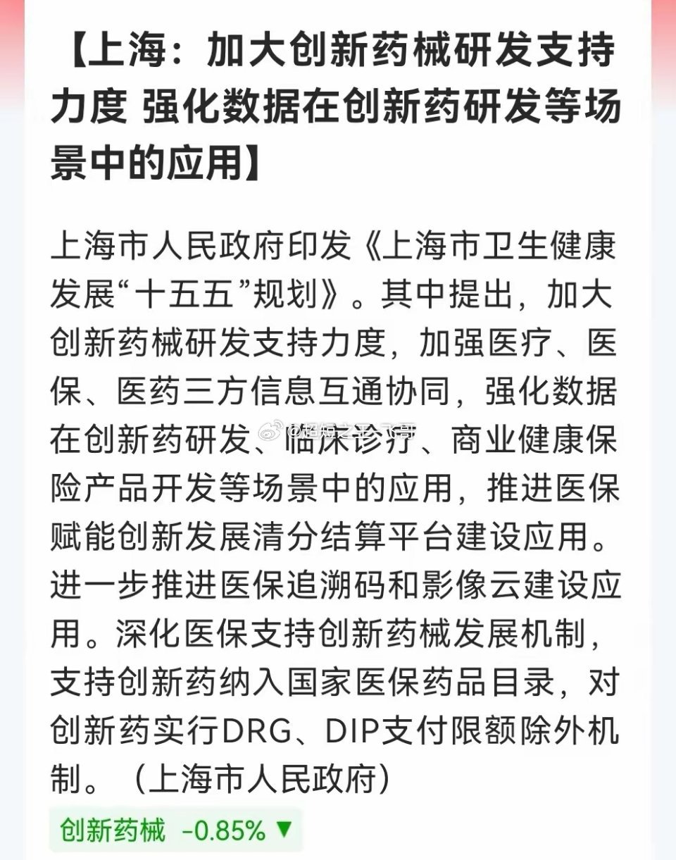 利好！大利好！上海放“大招”，“创新药械”全产业链明天有望接棒大爆发了……消息上