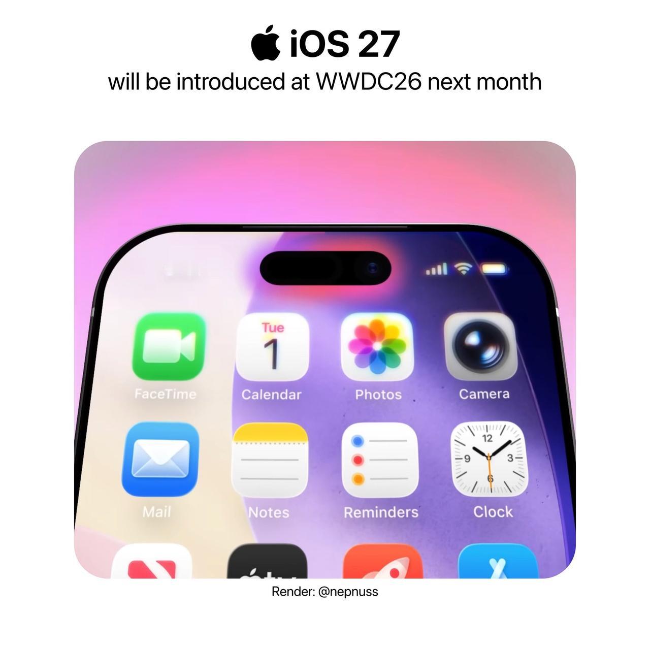下个月的苹果开发者大会WWDC 26，重头戏无疑将是iOS 27。

目前曝光的