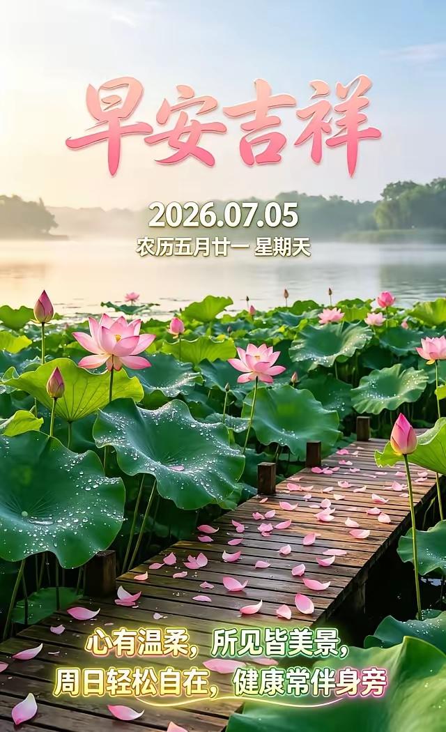 7.5日[福][大笑]早上好[招财进宝][心]
晨起迎祥瑞，日日皆顺遂，万事皆胜