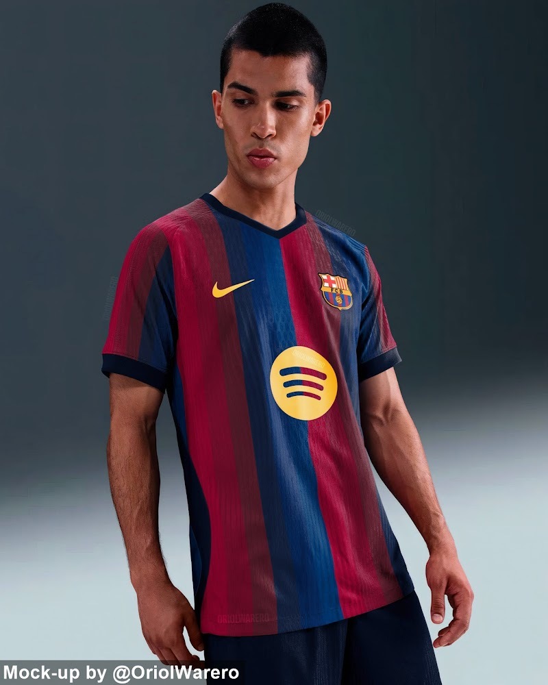 足球装备网曝巴萨下赛季主场球衣。❤️💙巴萨热点现场至死不渝红蓝魂