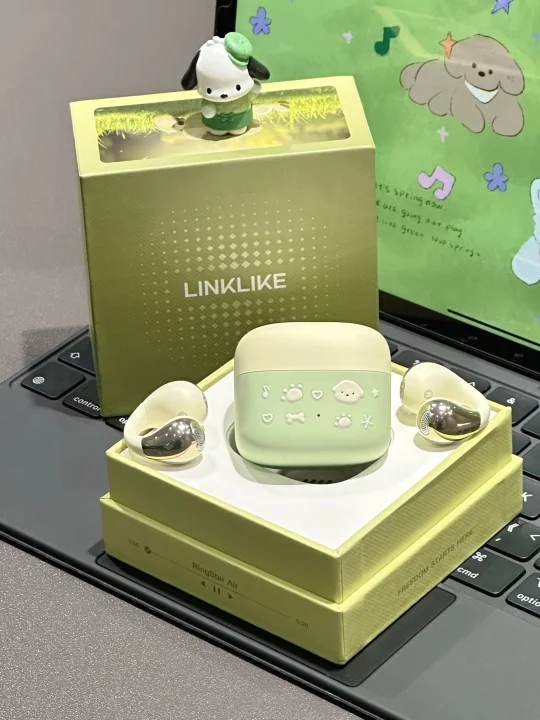 拆开不舍得送人了😭敲精致的耳夹耳机！！