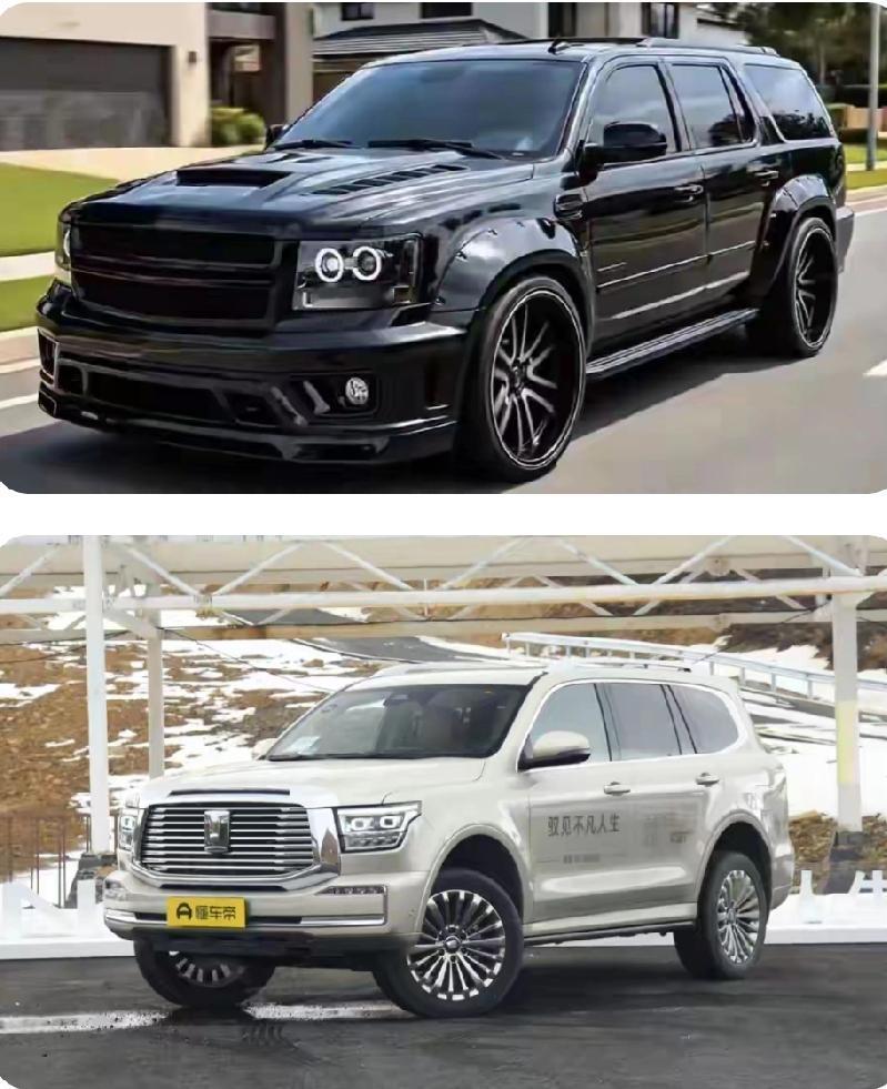 新坦克500与网传的2026款道奇挑战者相比较，虽然新坦克500的设计很不错，但