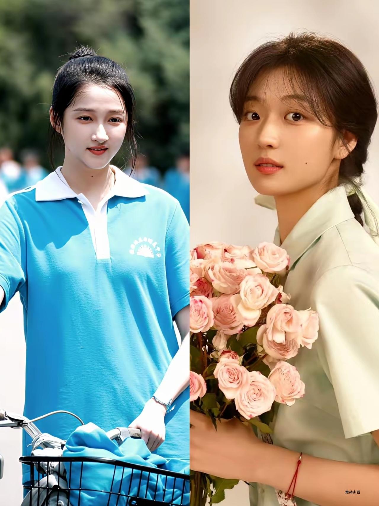 同样是95花，大长腿，关晓彤和孙千你更吃哪种颜？
论颜值论硬件：关晓彤完胜。
但