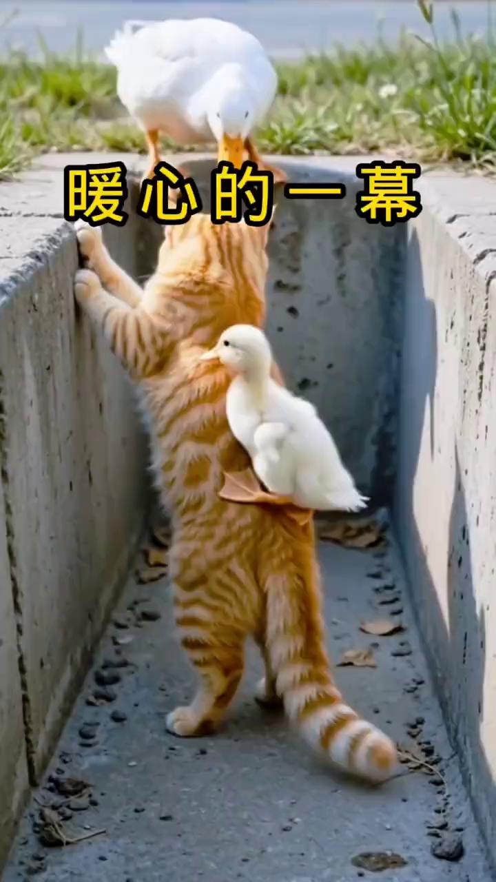 暖心的一幕。