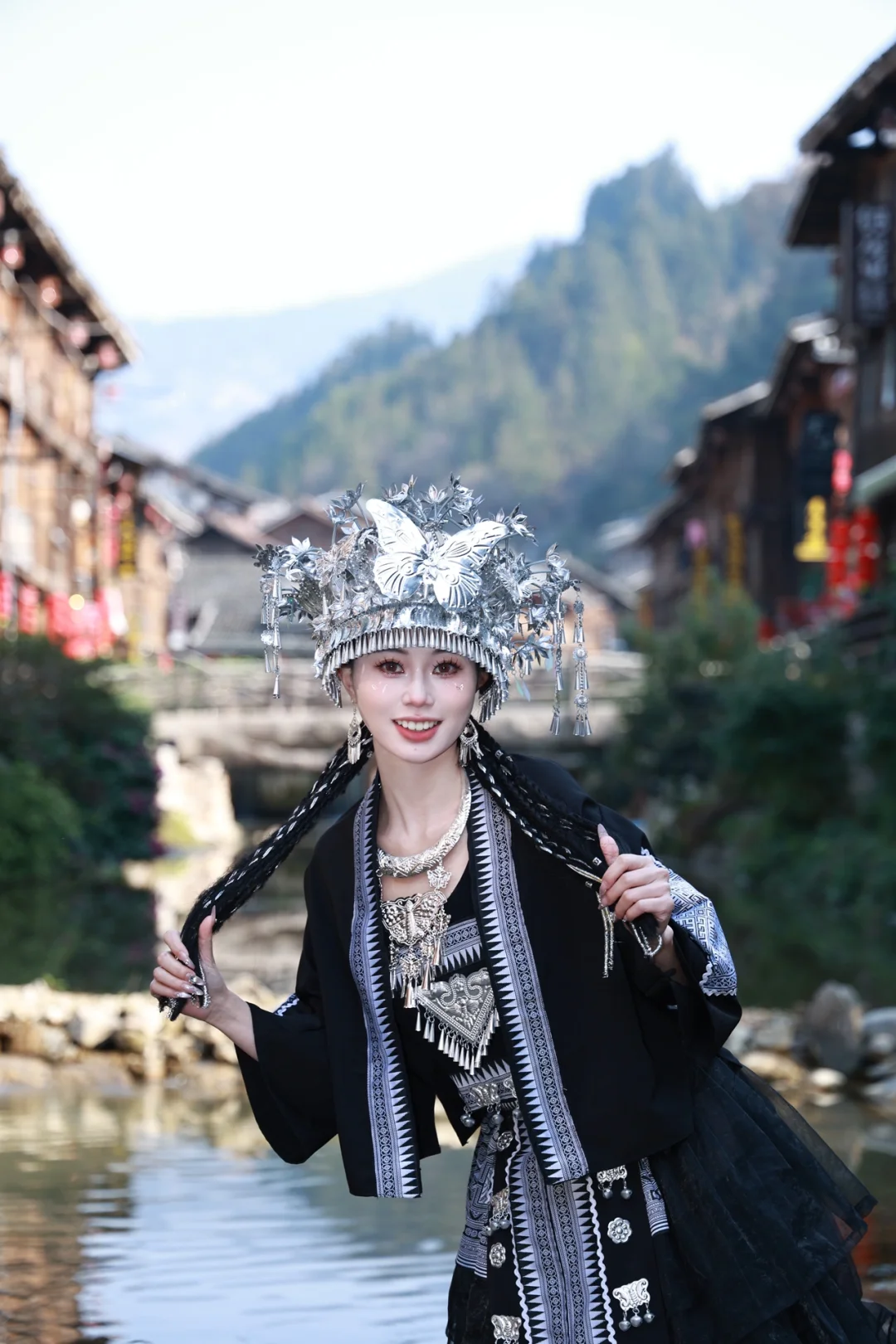 肇兴侗寨|侗寨里的腊咩 总要穿一次苗族服饰吧 肇兴侗寨|侗寨里的腊咩！！
