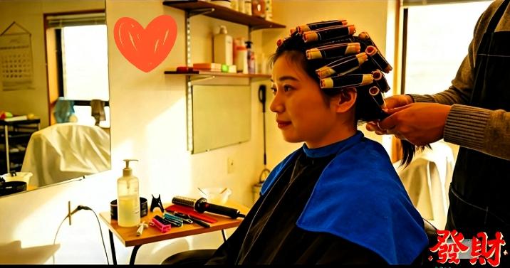 真吓人，有个女人在理发店烫头发，做了三个小时！

中途说出去透透气，老板没多想就