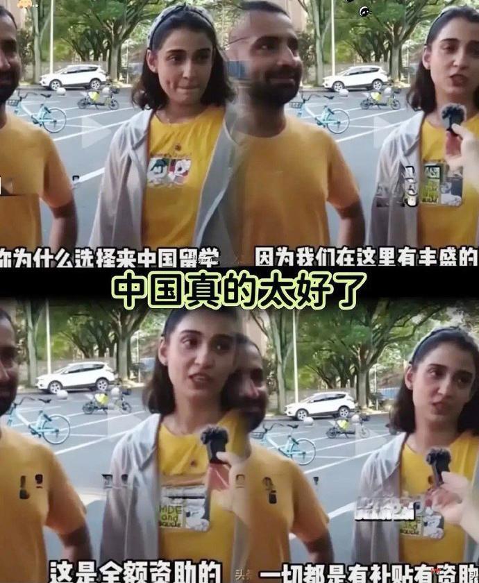 看了这段留学生的采访，我发自内心为祖国的经济繁荣感到骄傲和自豪。记者问留学生为什