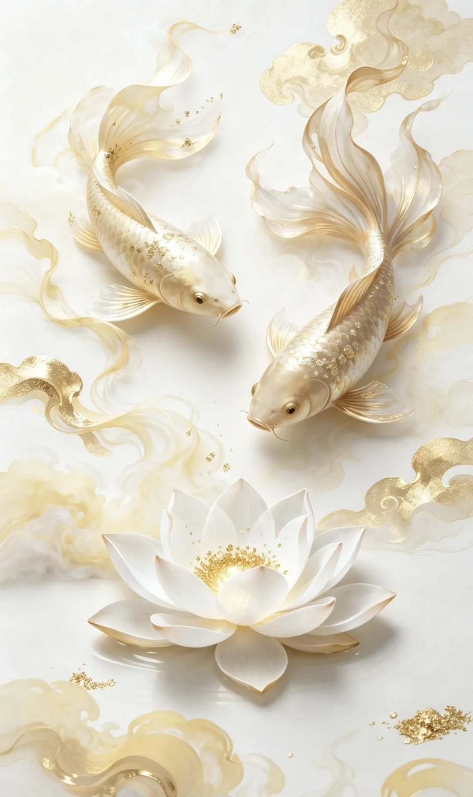 锦鲤戏莲 