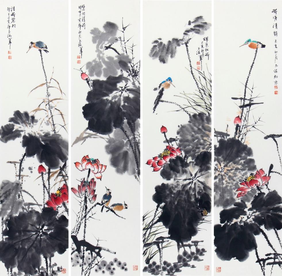 品读王占海老师花鸟作品，笔墨酣畅洒脱，兼工带写，融写意的奔放与细节的灵动于一体。