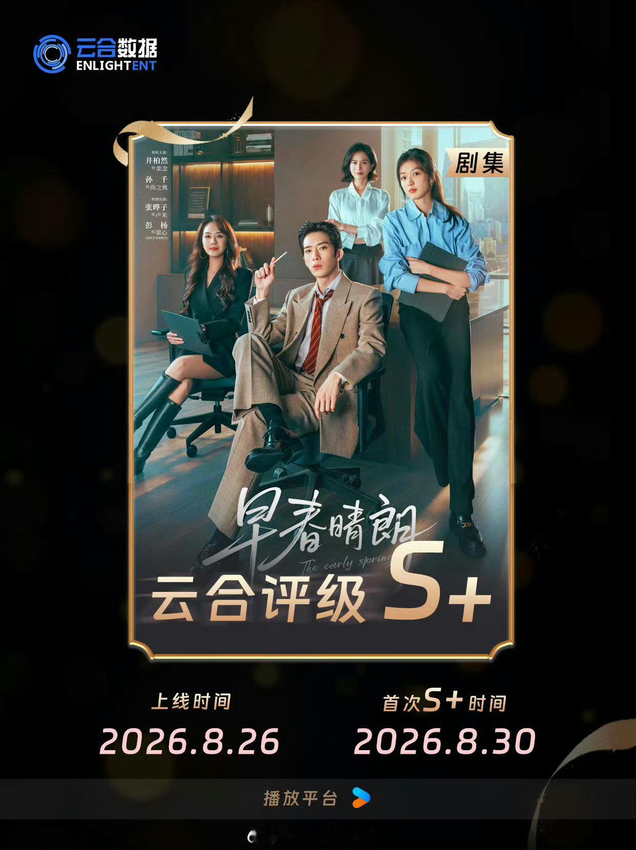 云合评级S+的剧：早春晴朗、醒来 ​​​