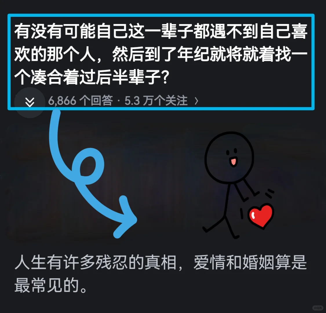 这辈子遇不到喜欢的人 你会凑合找个人吗❓