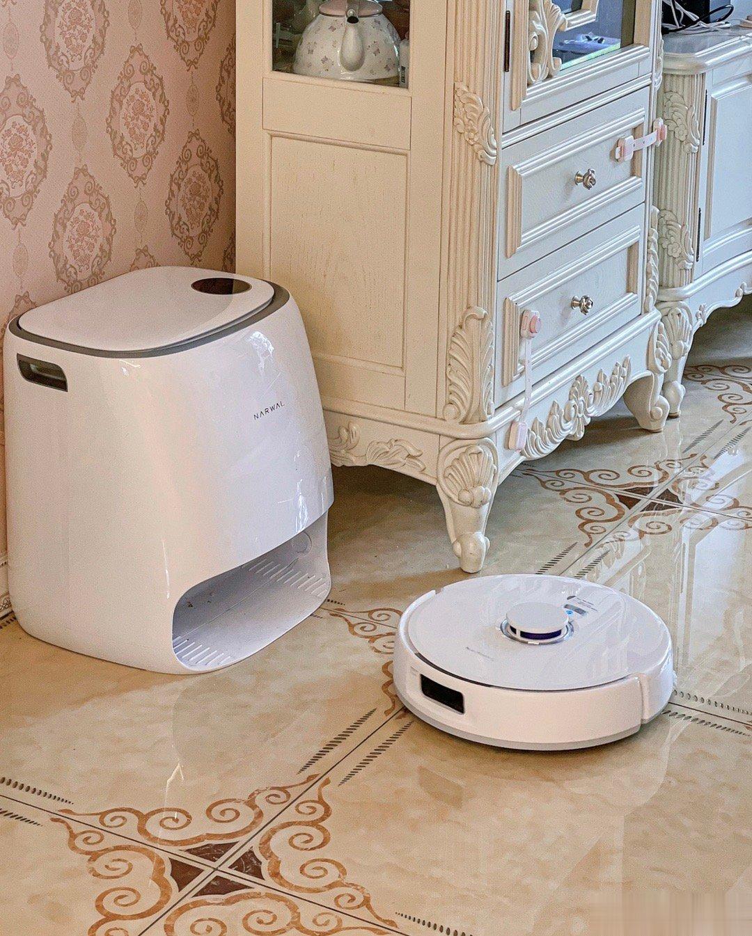 云鲸J4第四代扫拖一体扫地机器人+S1[鼓掌]扫拖机器人7800Pa大吸力+毛发