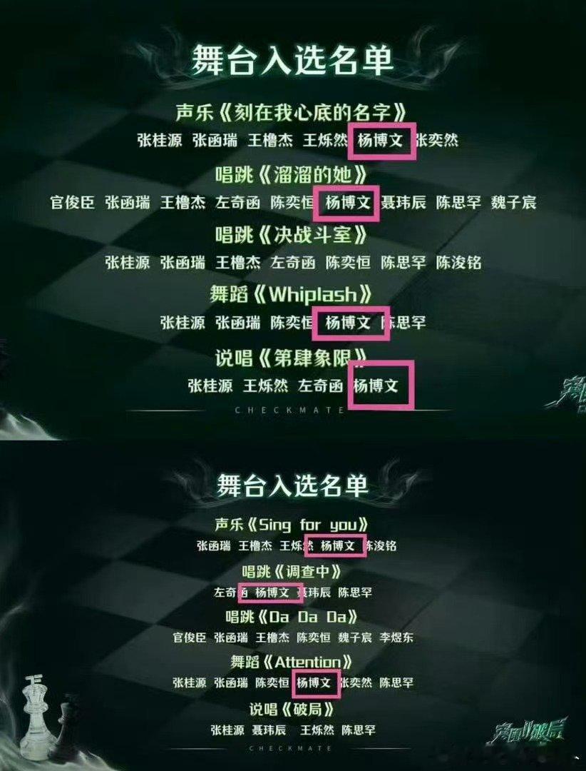 杨博文全中杨博文舞台全中 哇塞 
