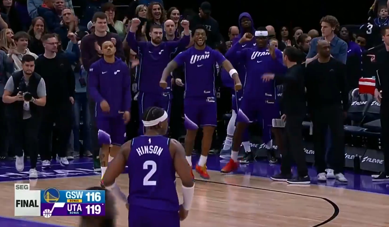 基杨特乔治第四节被DNP，爵士119-116“意外”战胜勇士。 