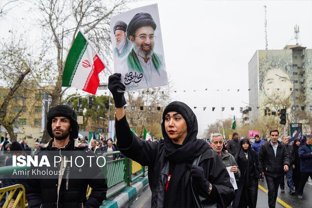 德黑兰的革命广场(Enghelab Square)，“圣城日”游行集会活动 