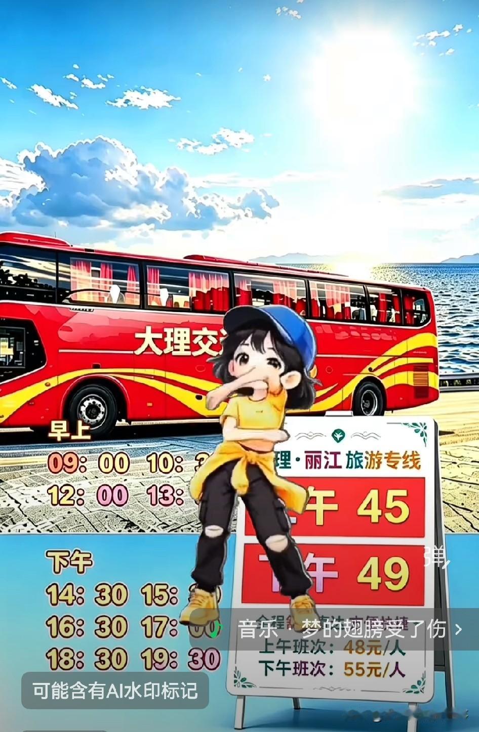 🚎大理交运往返大理和丽江玩的朋友真的可以试试这个大巴直通车，比自己转车折腾省太