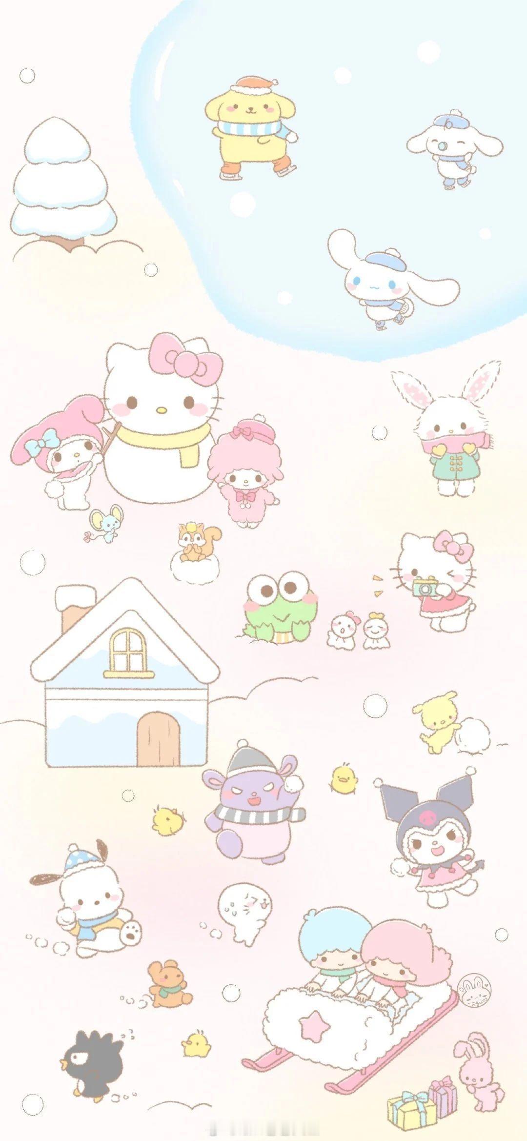 𝙒𝙚𝘾𝙝𝙖𝙩全屏聊天背景图｜三丽鸥可爱壁纸 ៷>ᴗ