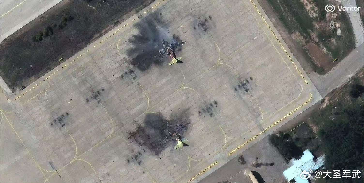 伊朗首都国际机场，伊尔76、2x C-130、2x 苏-22 被炸。俄罗斯向伊朗