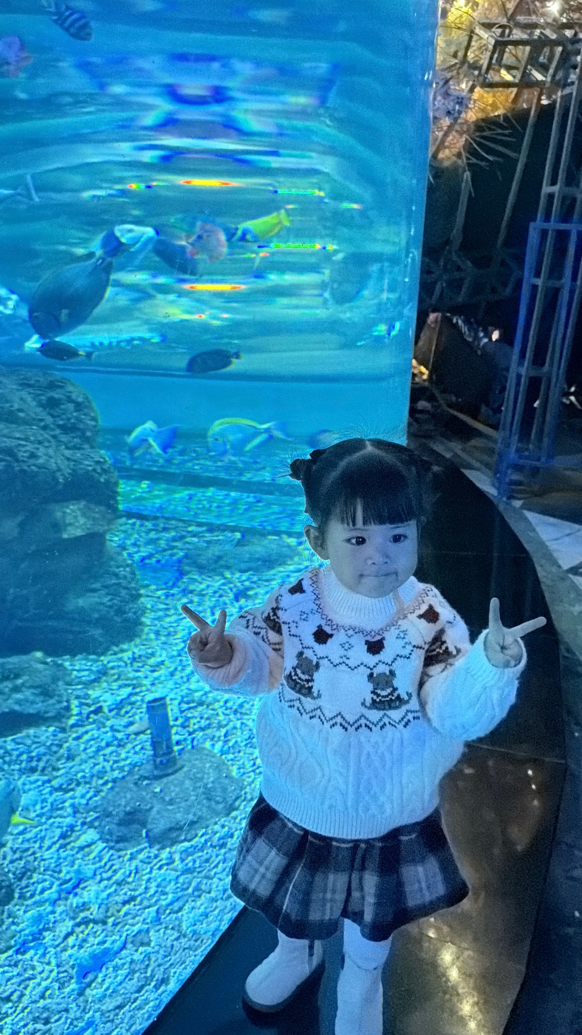 把童年藏进水族馆的浪漫里比起精致的玩具和早教课程，我更愿意带娃多出门走走，让她亲