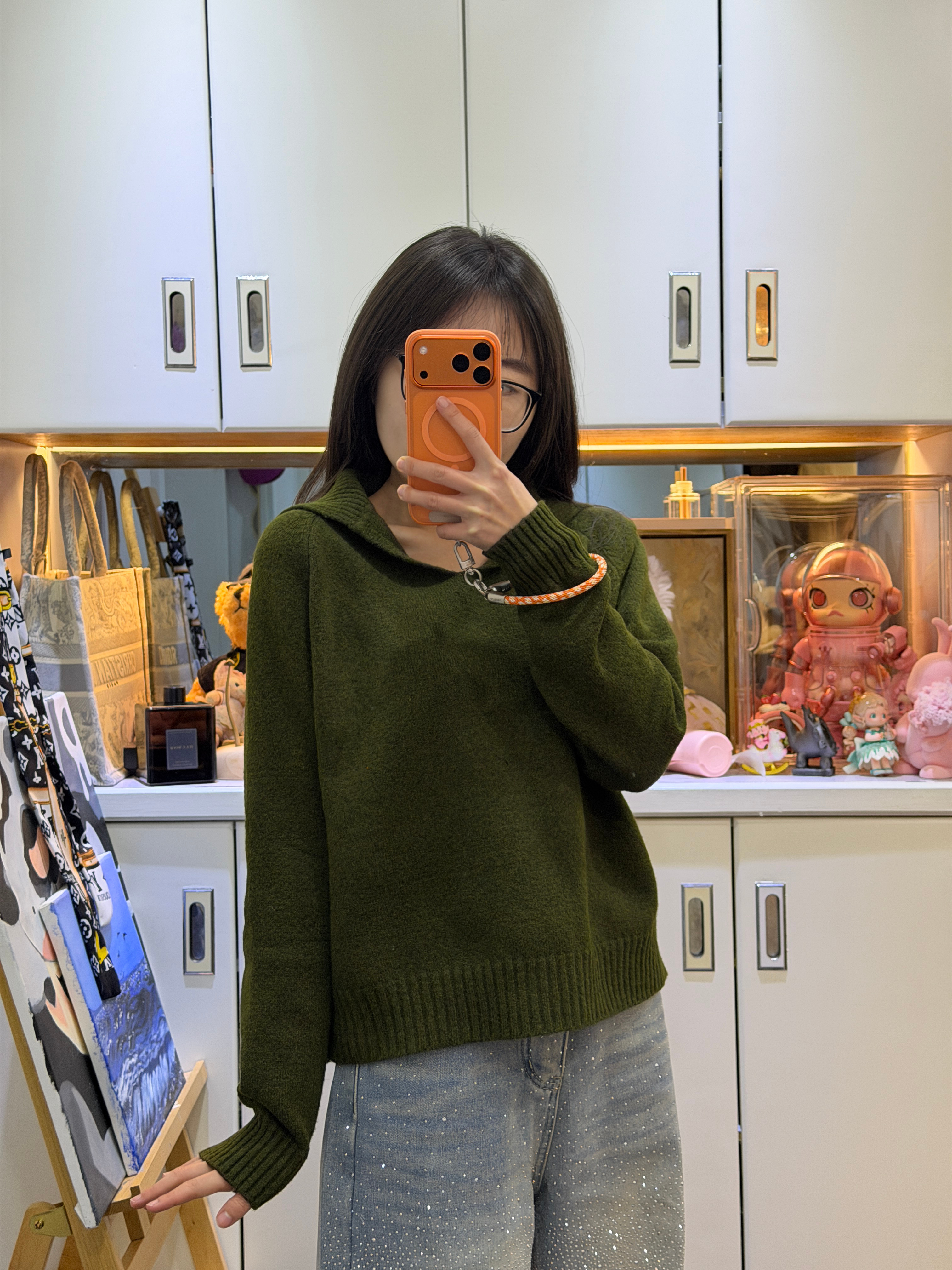 ootd第一次感受到绿色的杀伤力🫘音评论区揪一个姐妹送！！！ 