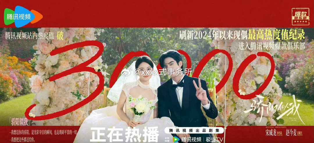 今年热度破三万的三部剧：张凌赫 田曦薇《逐玉》（破25年以来腾讯古装剧集最高记录