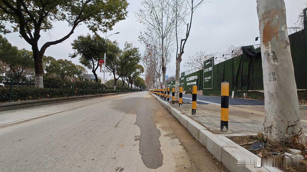 武汉黄陂盘龙城，2025年下半年启动巨龙大道人行道改造工作，去年搞了盘龙三路西侧