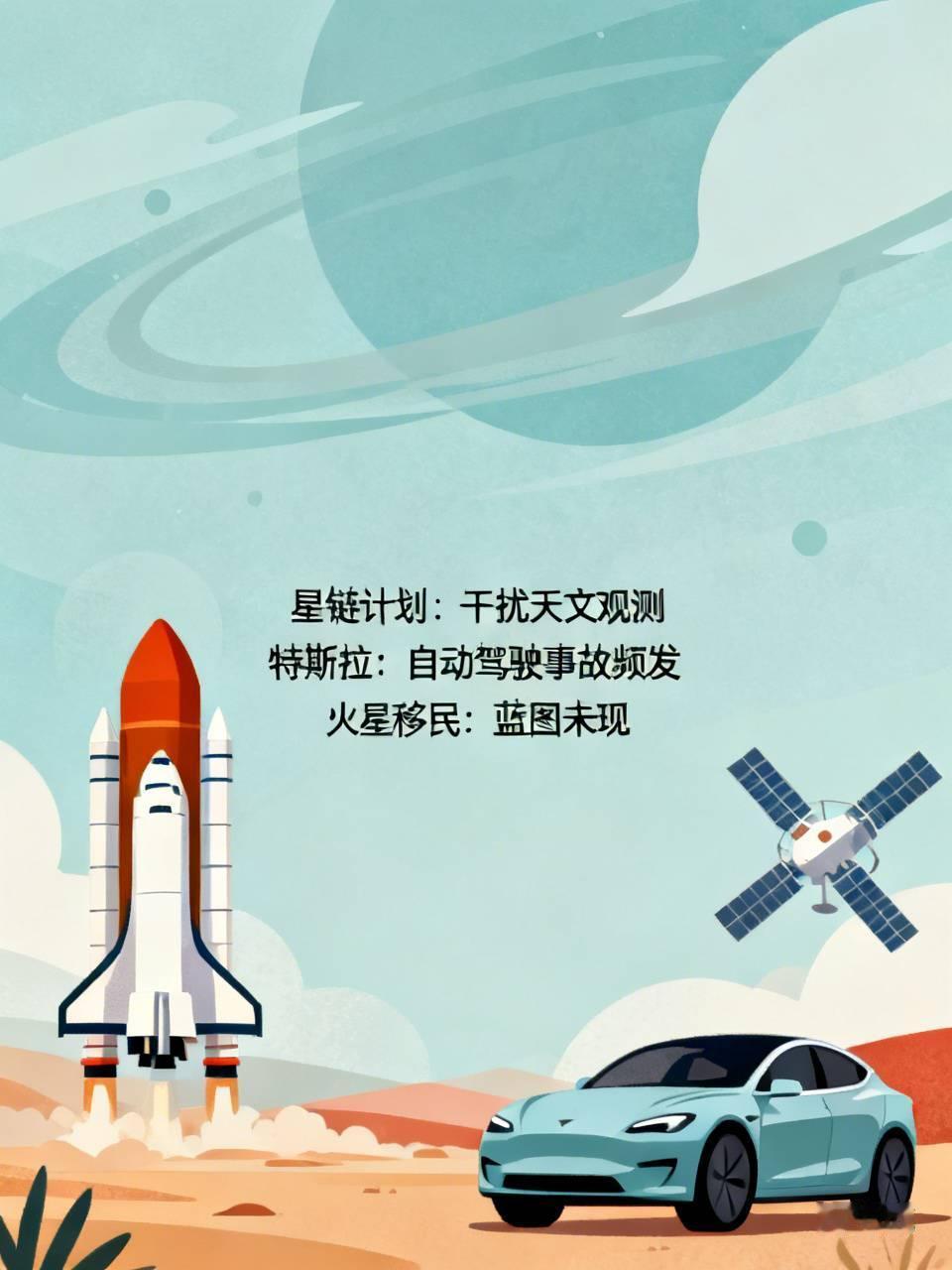 世界最大骗子马斯克
        说马斯克是个大骗子，也不是没道理。就拿他的星