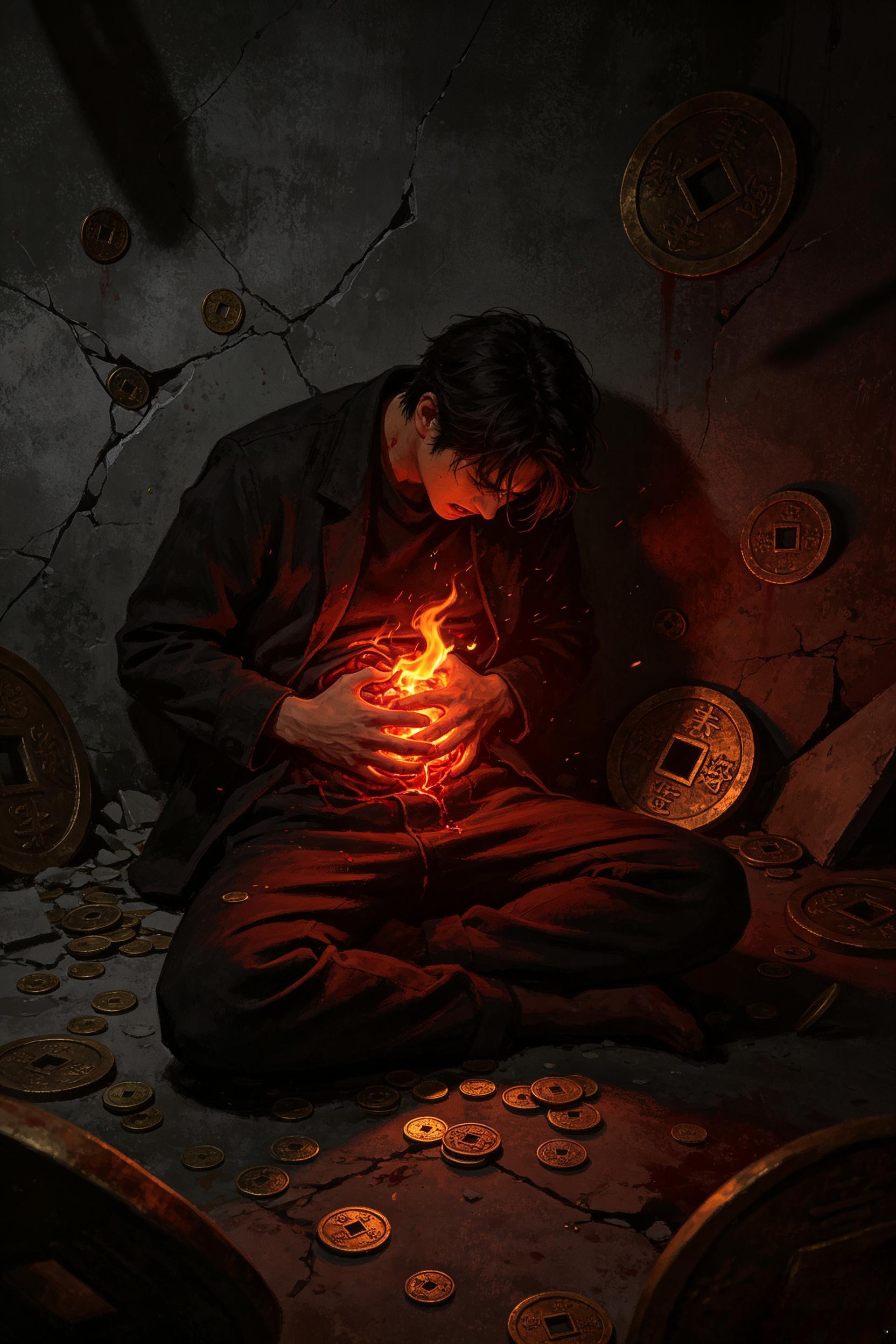 一股无名心火无端翻涌，这叫业火，轻易就点燃情绪。使人反复困在愤怒、痛苦、抑郁的内