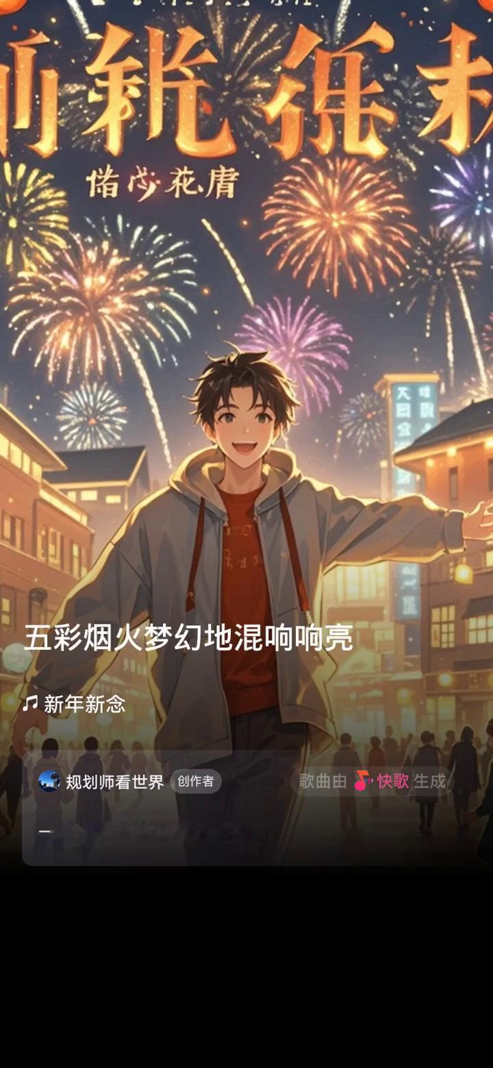 新年钟声激昂地轰响，新年新念。
规划师看世界创作者。
歌曲由快歌生成，一起来听听