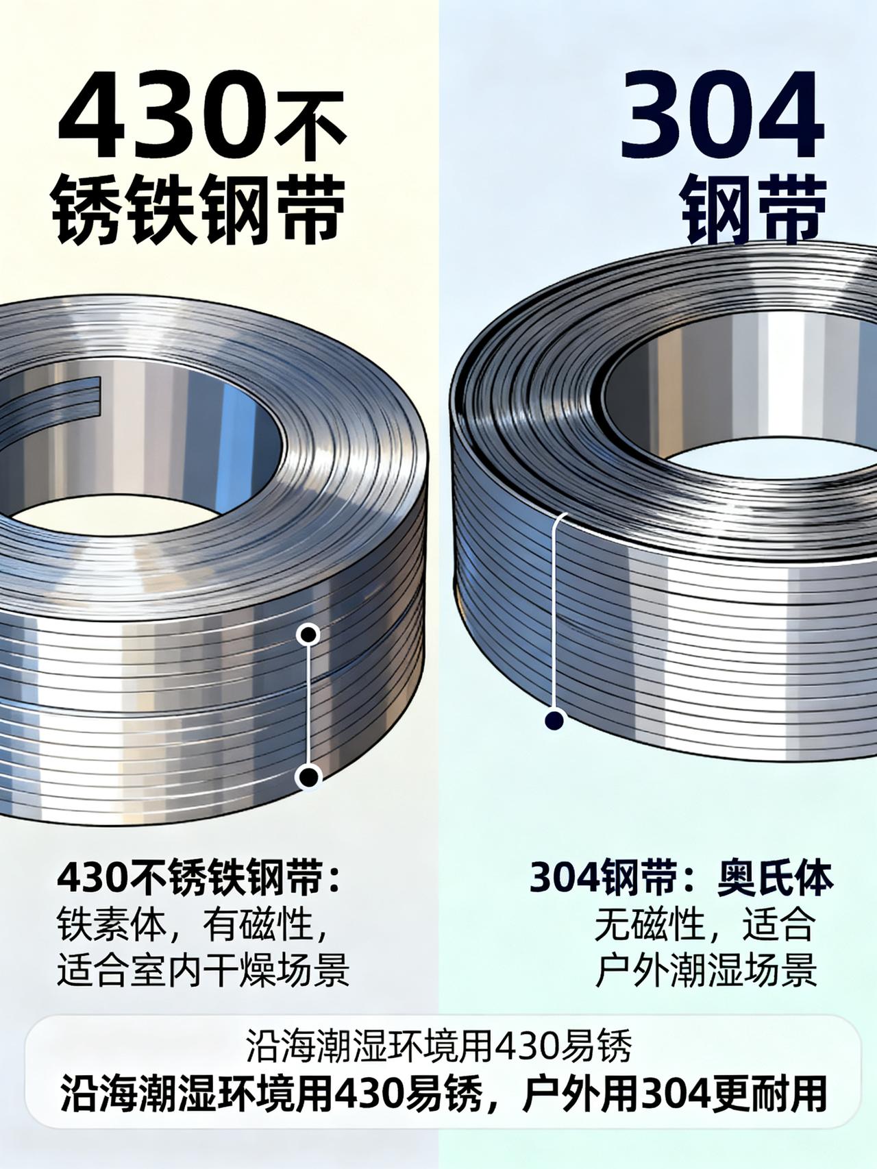 430不锈铁钢带和304钢带的区别
干了12年五金建材的发小酒后吐真言，90%做