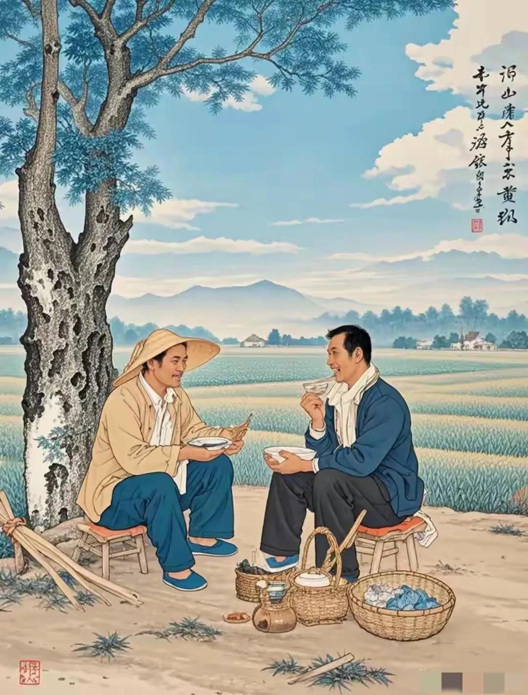 小时候，收麦或者收秋的时候，为了赶时间，赶农时，来不及回家，中午一个人回去做饭，