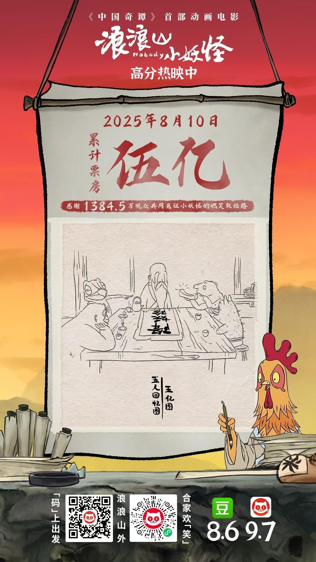 电影浪浪山小妖怪 电影《浪浪山小妖怪》就这样破5亿了，马上要拿下国产2D电影票冠