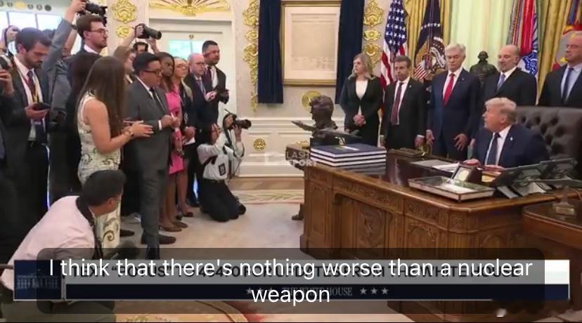 ❗️ 4月23日，特朗普在椭圆办公室接受采访时说，他并不认为200美元的油价“可