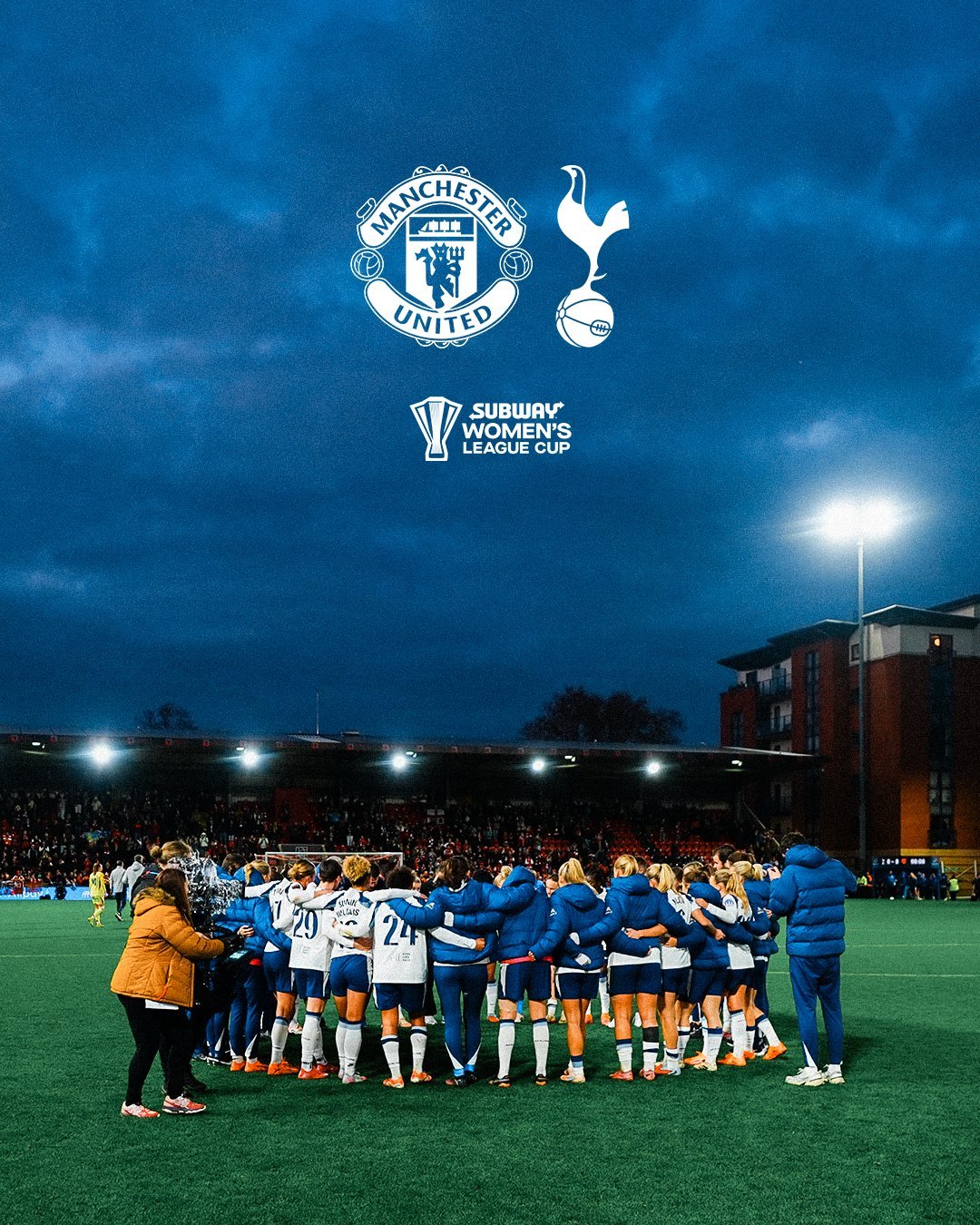 联赛杯抽签结果：热刺女足将在四分之一决赛中对阵曼联👊🏻 