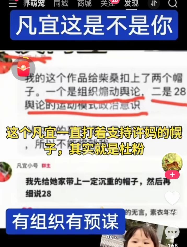 揭凡宜先扣帽后说事的歪理。

凡宜刚露面就给柴桑扣了“组织煽动舆论”，“二八舆论