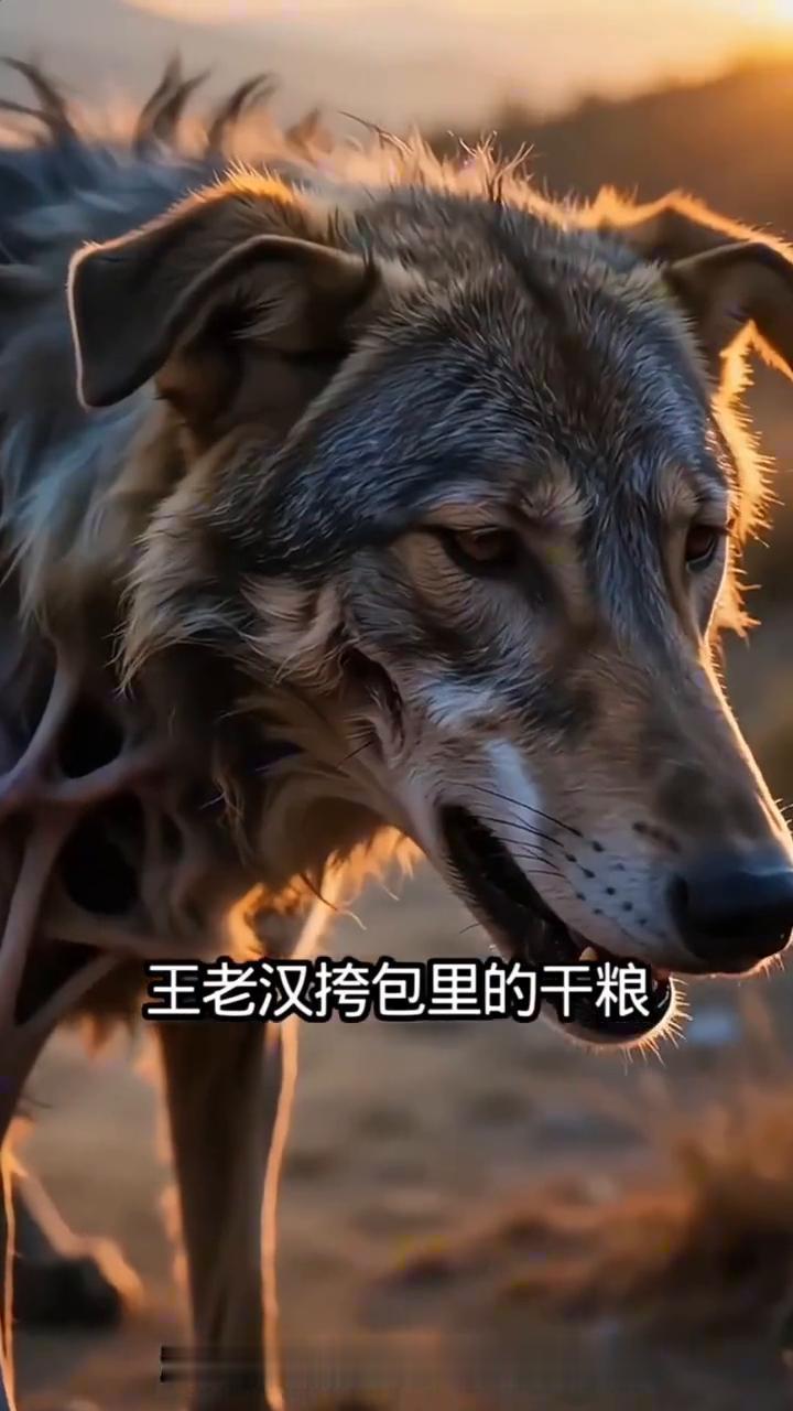狼护牧人心。
王老汉在赶羊回家的途中突然被一匹狼拦住了去路。王老汉吓得心里一紧，