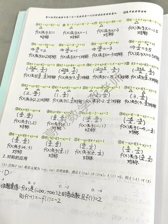 高中数学必刷题｜函数对称性专题