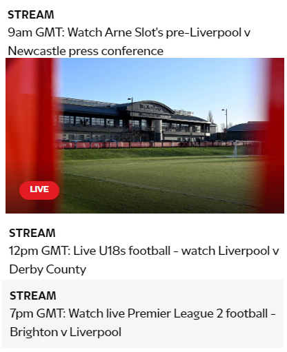利物浦青训 比赛日：印象中第一次能在同一天看到U18和U21的直播，也是赛程凑巧