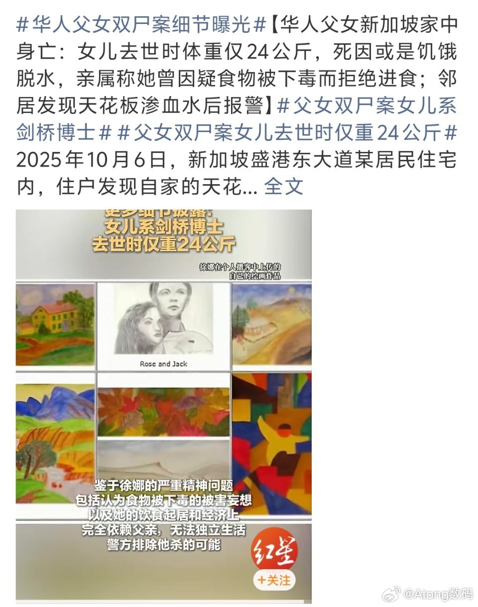 华人父女双尸案细节曝光高学历父女在新加坡以文明著称的城市却选择了自杀好想知道原因