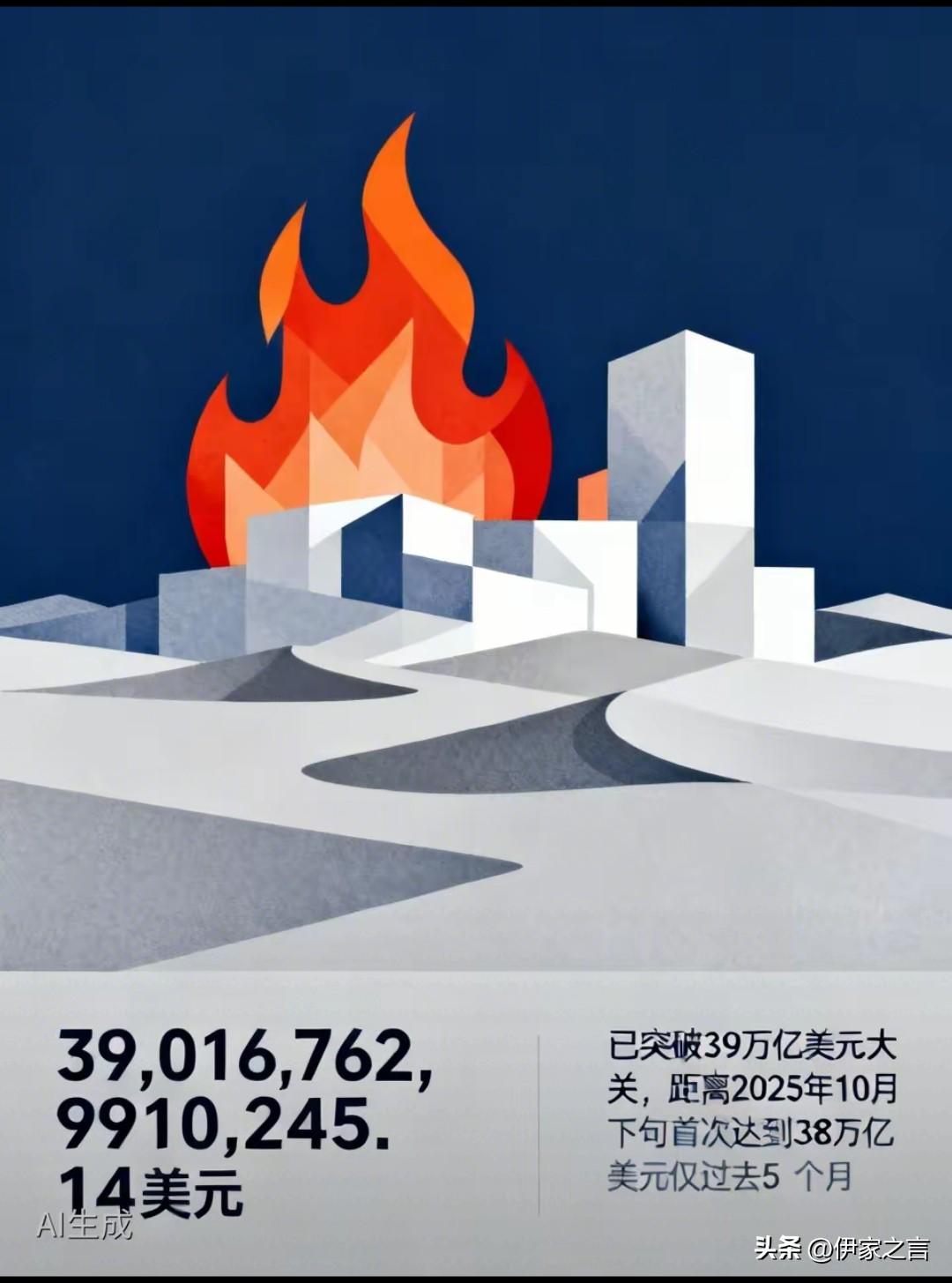 39万亿！这不是一个普通数字，这是一颗金融核弹。
想像一下：当一座39万亿立方的