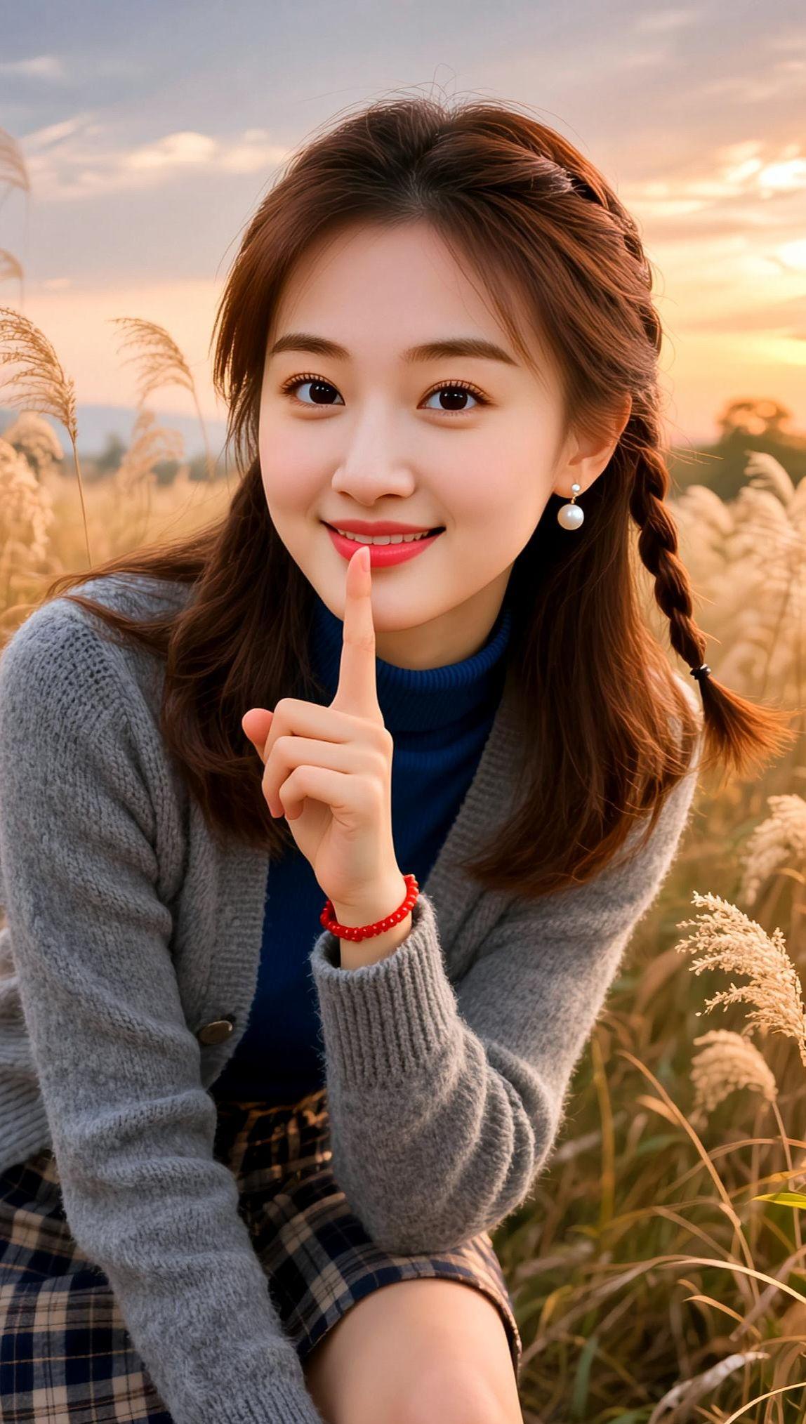 AI田园逆光照 抖音ai创作 颜值