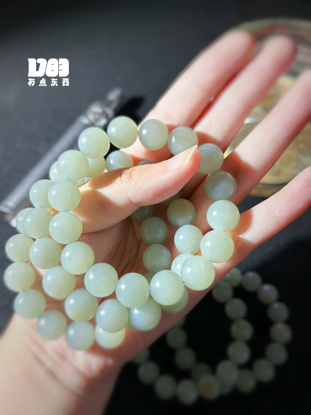 高颜值手串 籽料 蓝调