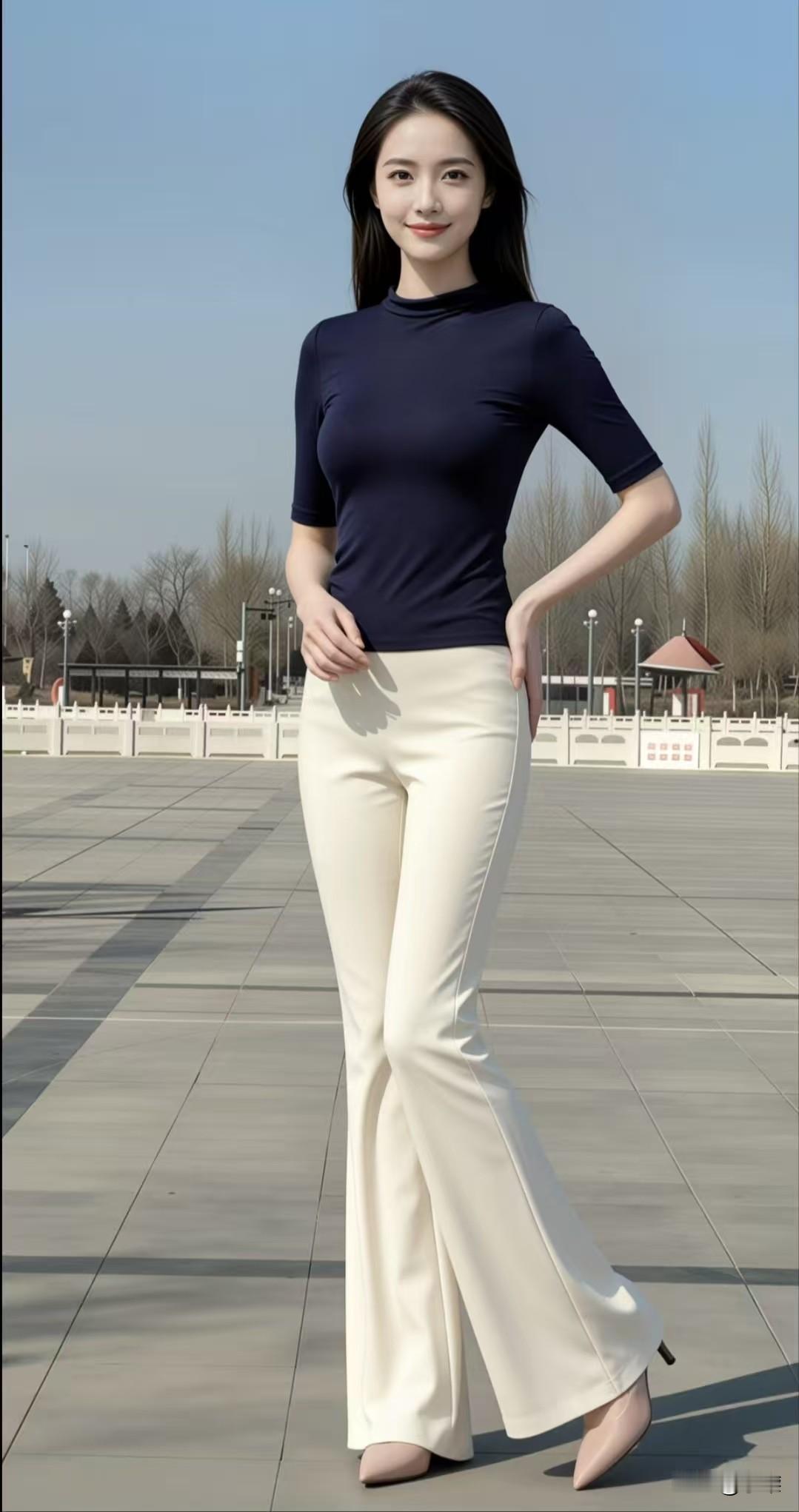 怎样穿搭知性又显身材?
   不费力的知性美感，藏在简约穿搭里，修身针织衫勾勒柔